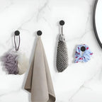 Shower Hooks No-Drill Vacuum Mount Brushed Stainless Steel