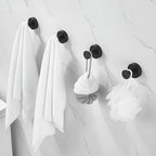 Shower Hooks No-Drill Vacuum Mount Brushed Stainless Steel