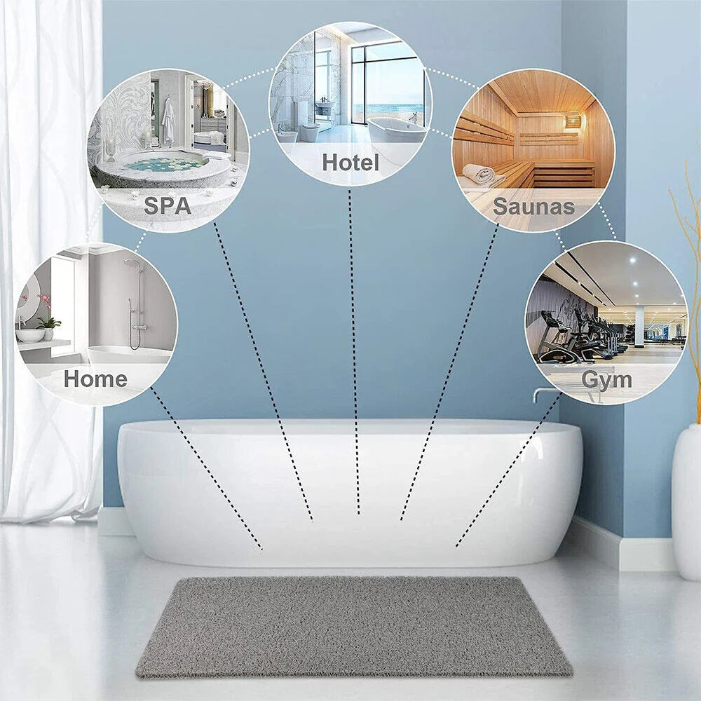 Shower Mat Anti-Slip Quick-Dry Cut-to-Fit