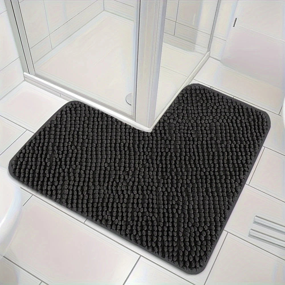 Shower Mat L-Shaped Non-Slip Machine Washable