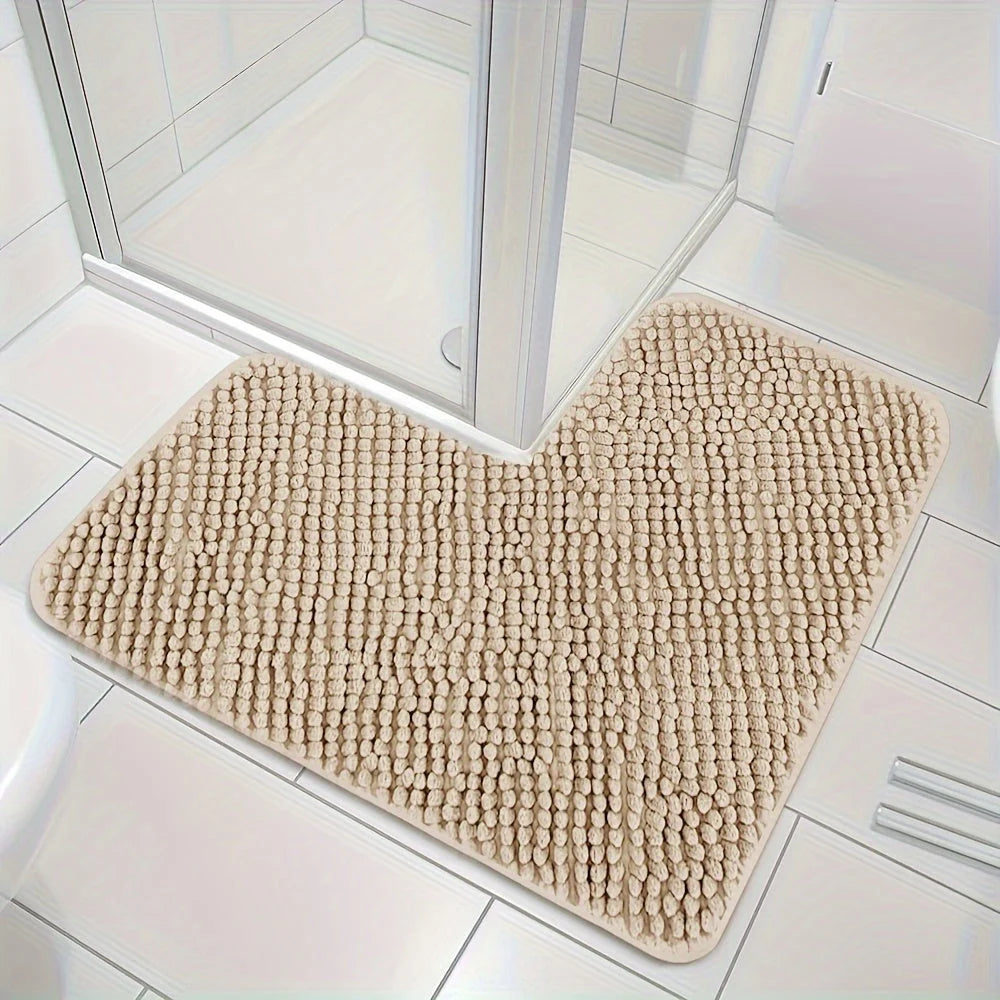 Shower Mat L-Shaped Non-Slip Machine Washable