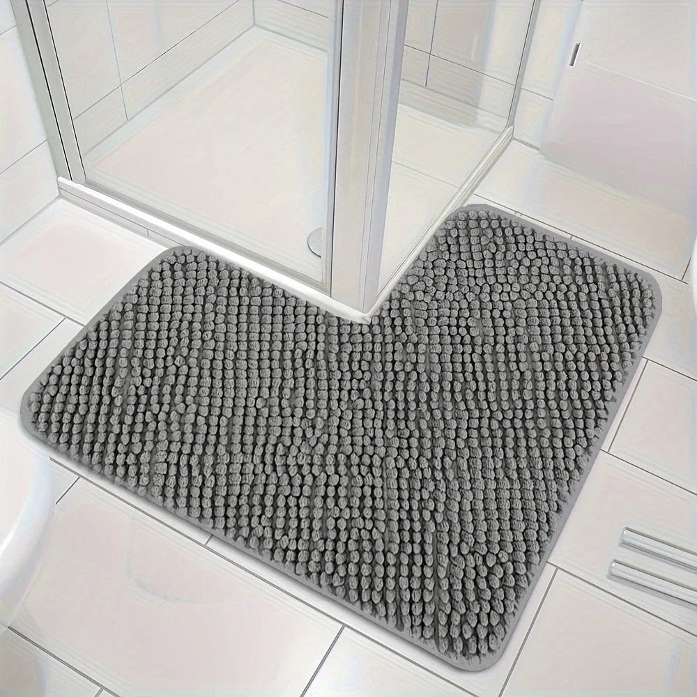 Shower Mat L-Shaped Non-Slip Machine Washable