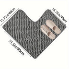 Shower Mat L-Shaped Non-Slip Machine Washable