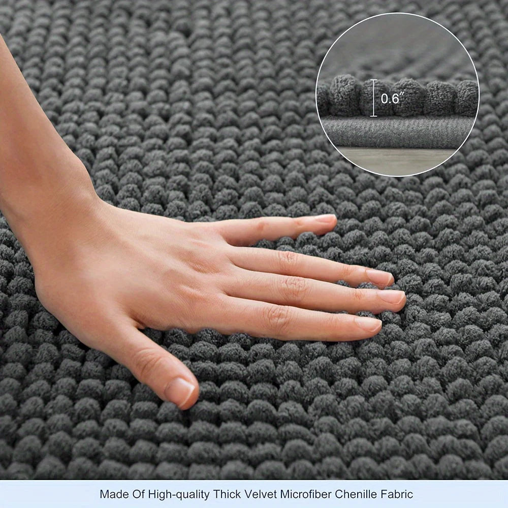 Shower Mat L-Shaped Non-Slip Machine Washable
