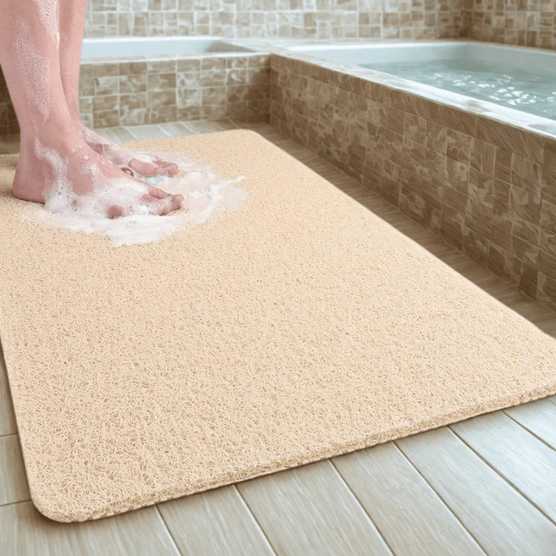 Shower Mat Non-Slip Antibacterial PVC & Machine Washable