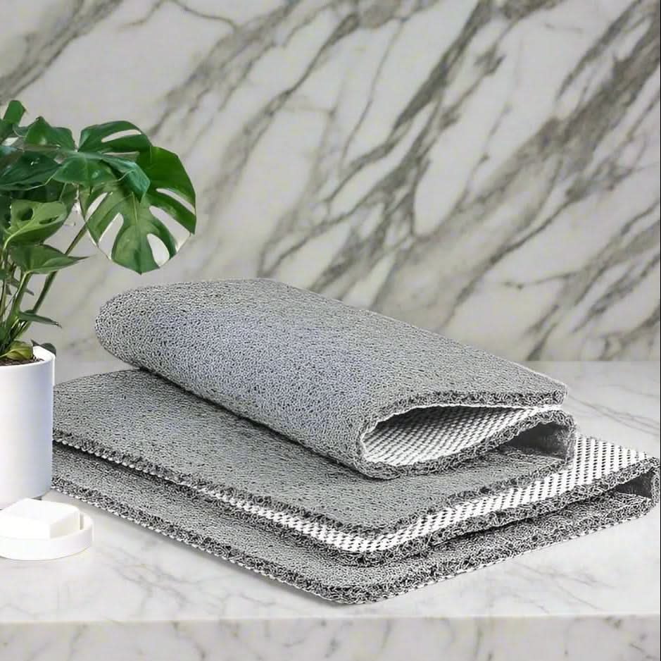 Shower Mat Non-Slip Antibacterial PVC & Machine Washable
