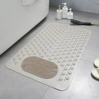Shower Mat Non-Slip Built-In Foot Scrubber Suction Cups