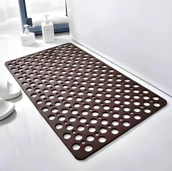 Shower Mat Slip-Resistant Cushioned Suction Backing & Quick Drainage