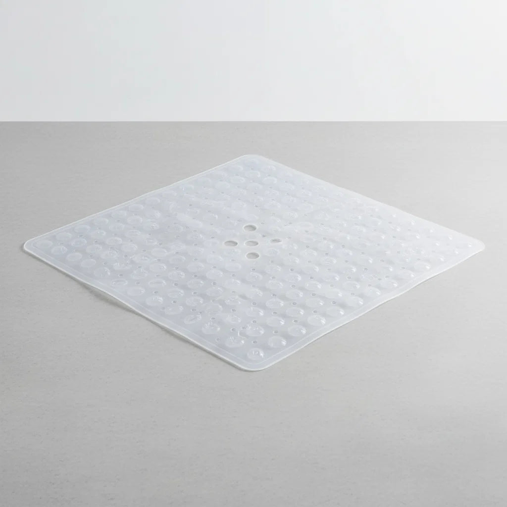 Shower Mat Square PVC Non-Slip Suction Cups
