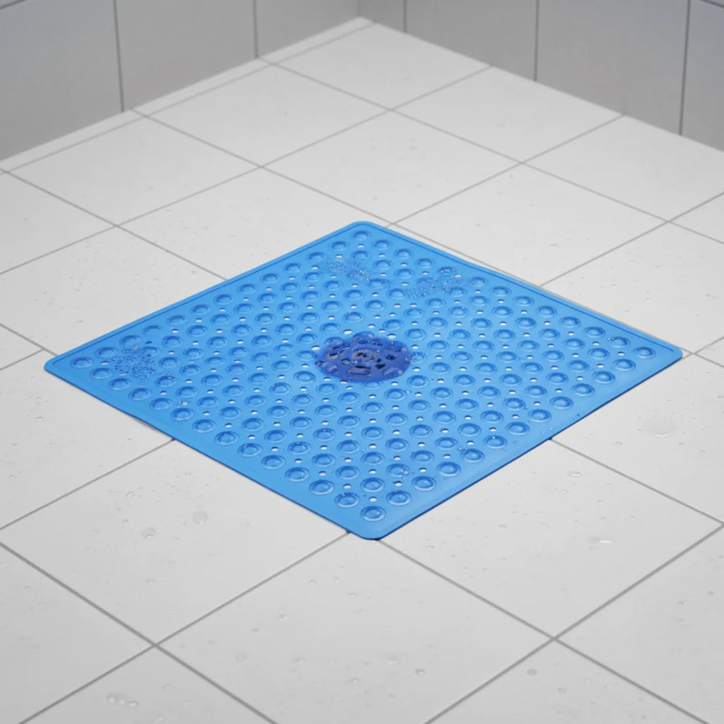 Shower Mat Square PVC Non-Slip Suction Cups