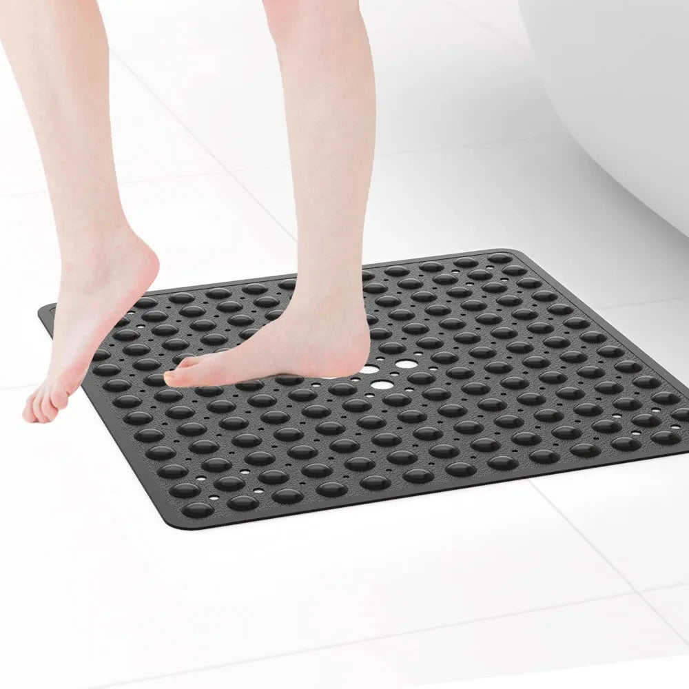 Shower Mat Square PVC Non-Slip Suction Cups
