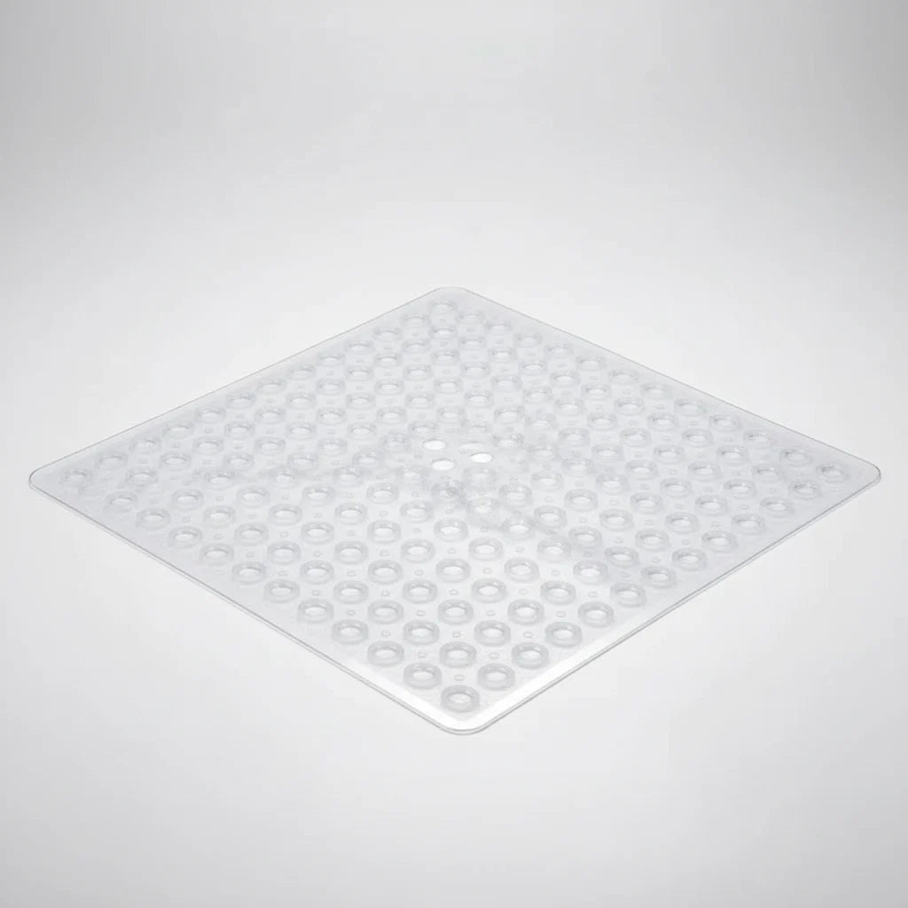 Shower Mat Square PVC Non-Slip Suction Cups