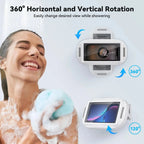 Shower Phone Holder Waterproof Rotating Touchscreen