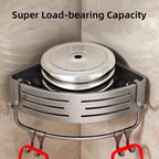 Shower Rack Set Height-Adjustable Aluminum Draining Shelves No-Drill