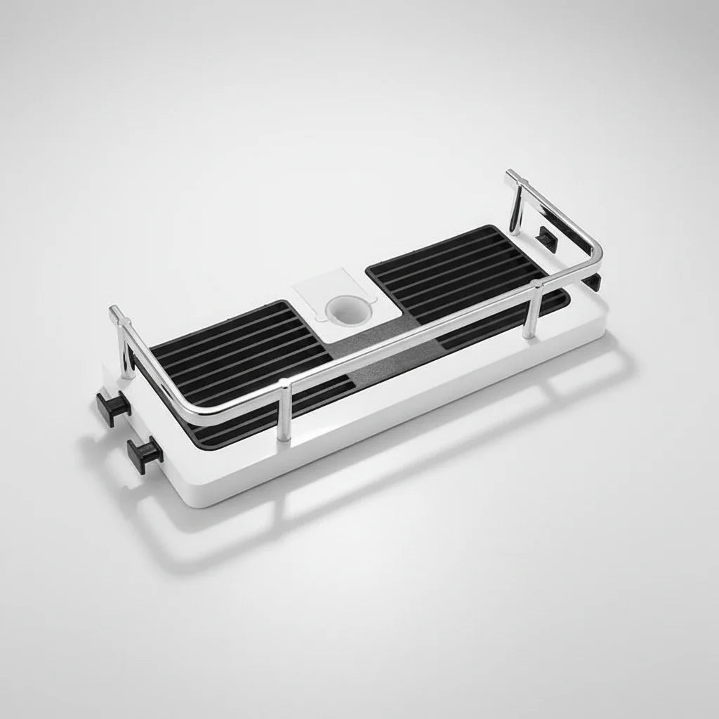 Shower Shelf Adjustable Height Tool-Free Non-Slip