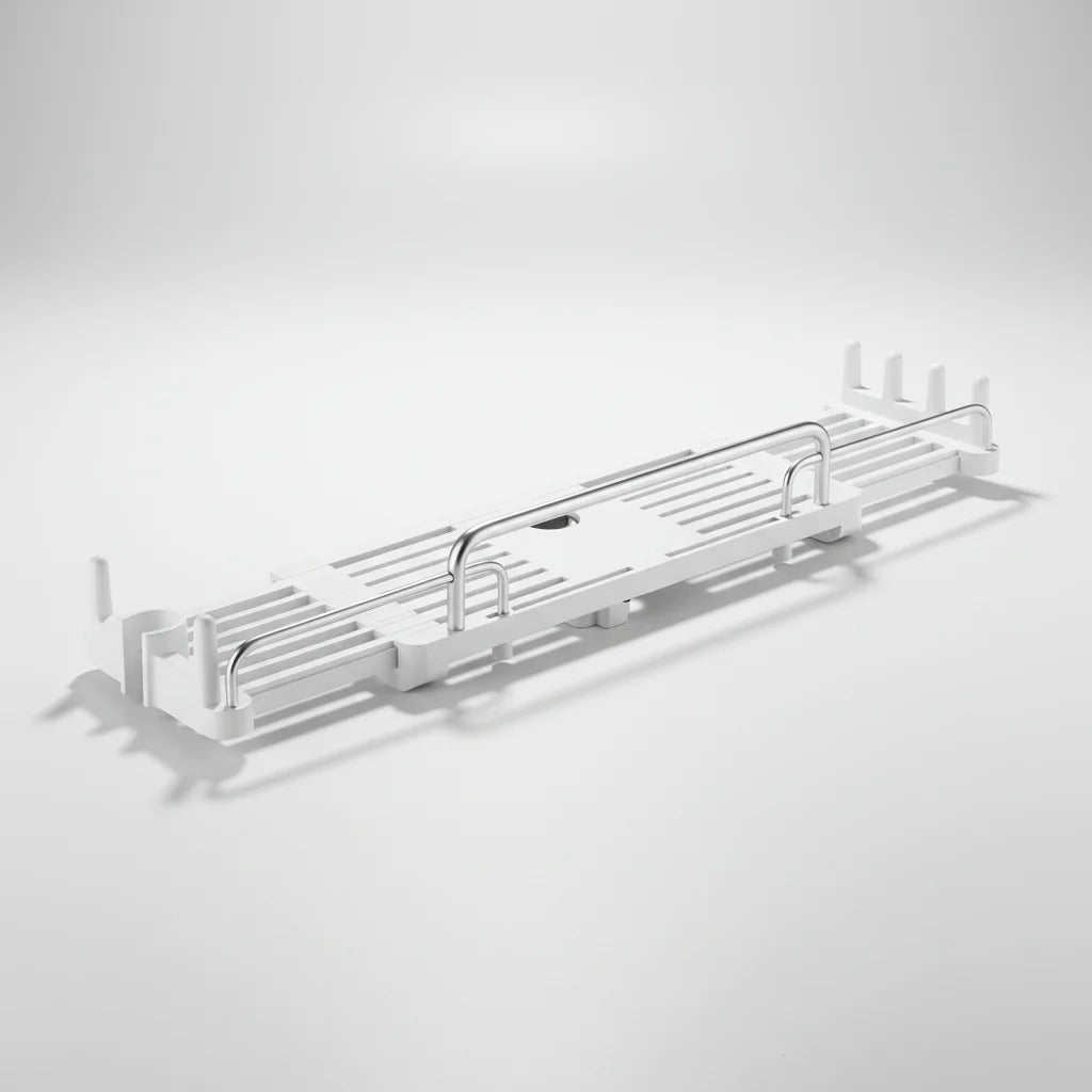 Shower Shelf Extendable Pull-Out No-Drill