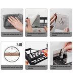 Shower Shelf Organizer Matte Aluminum & Self-Adhesive