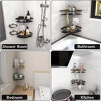 Shower Shelf Organizer Matte Aluminum & Self-Adhesive