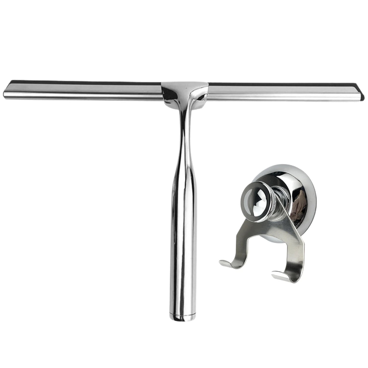 Shower Squeegee Stainless Steel Flexible Rubber Blade