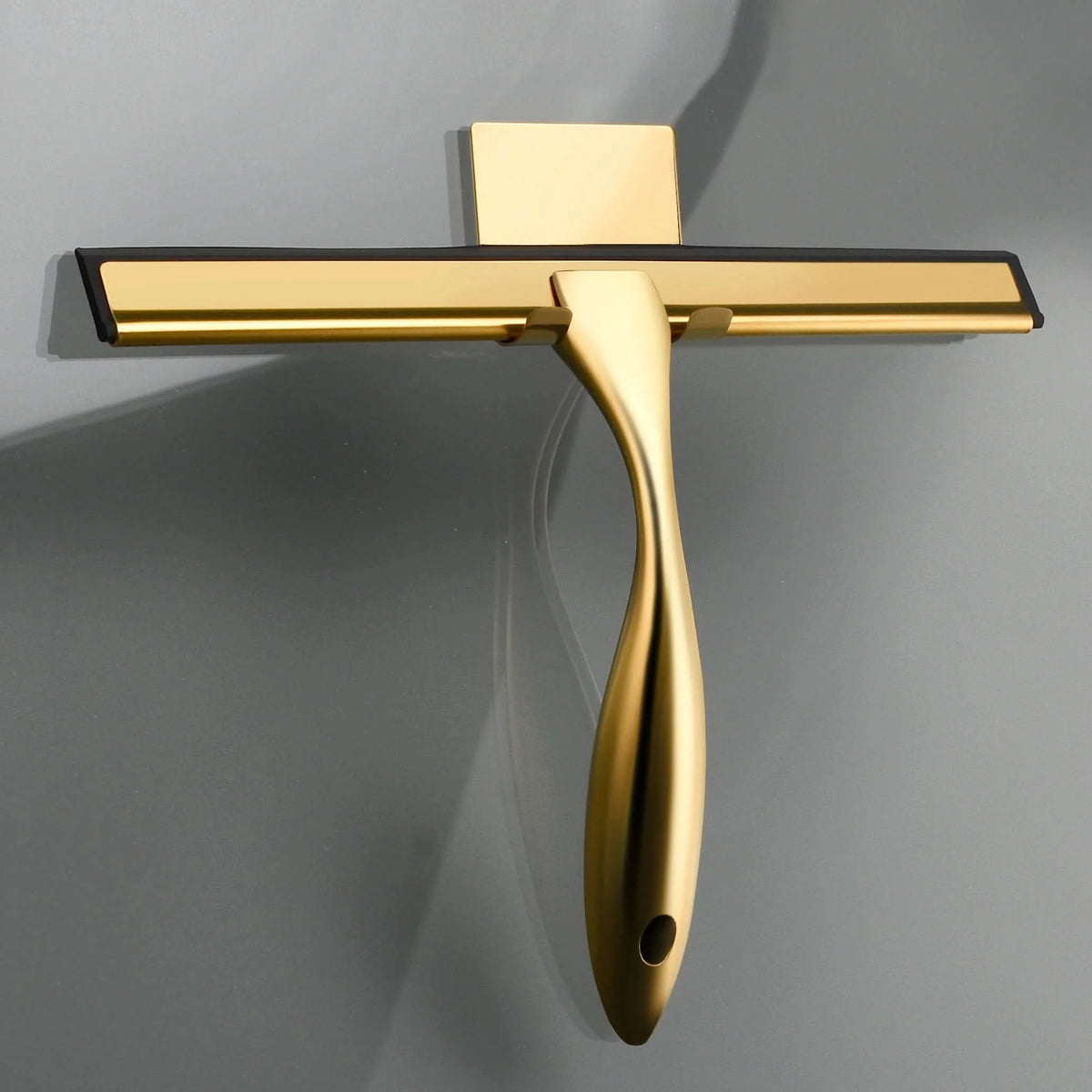 Shower Squeegee Stainless Steel & Silicone Blade Ergonomic Handle