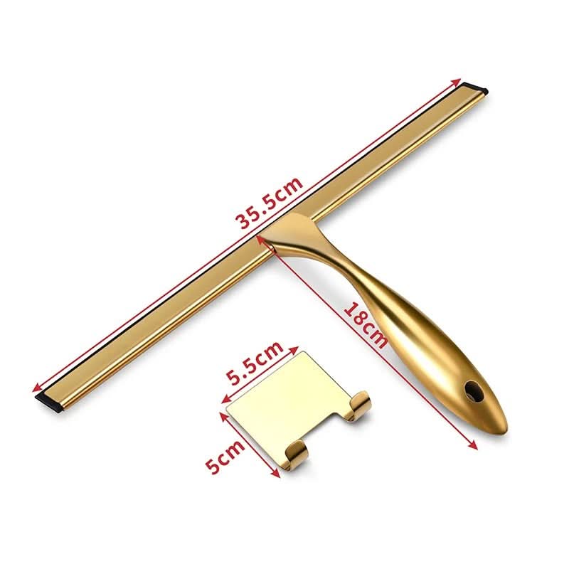 Shower Squeegee Stainless Steel & Silicone Blade Ergonomic Handle