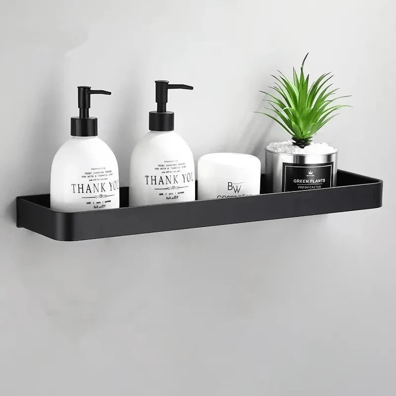 Shower Wall Shelf No-Drill Self-Adhesive Stainless Steel & ABS