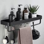 Shower Wall Shelf No-Drill Self-Adhesive Stainless Steel & ABS