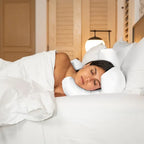 Side Sleeper Pillow Open-Center Polyester Core Washable Cover
