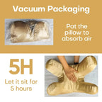 Side Sleeper Pillow Open-Center Polyester Core Washable Cover