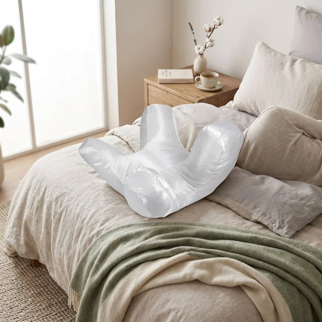 Side Sleeper Pillow Open-Center Polyester Core Washable Cover