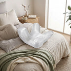 Side Sleeper Pillow Open-Center Polyester Core Washable Cover