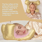 Side Sleeper Pillow Open-Center Polyester Core Washable Cover