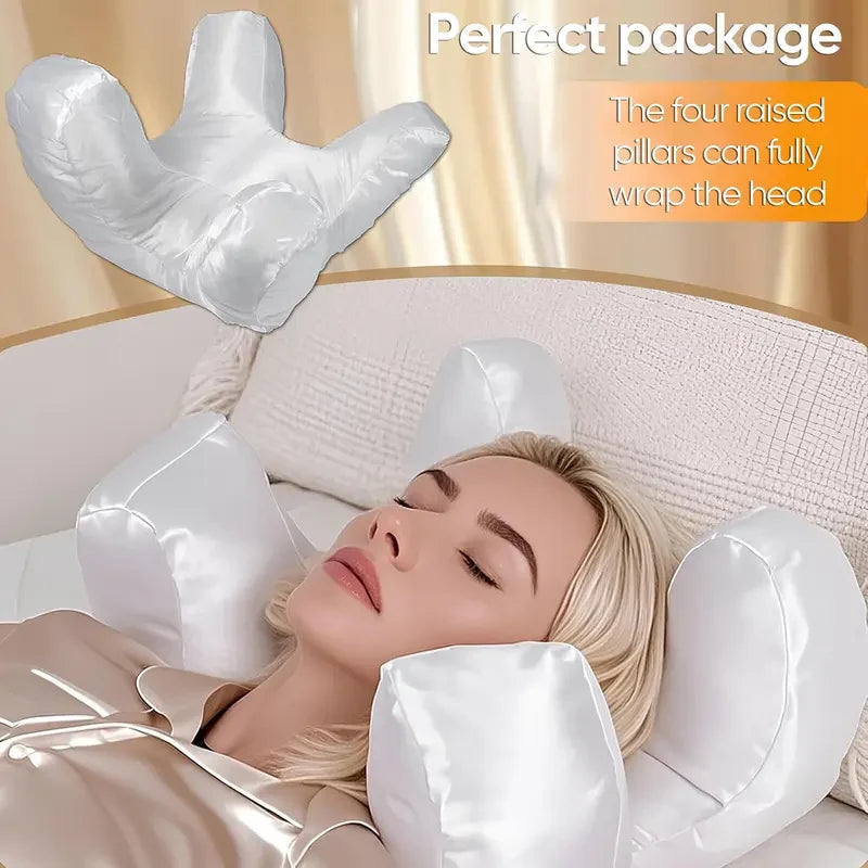Side Sleeper Pillow Open-Center Polyester Core Washable Cover
