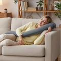Side-Sleeper Travel Pillow Ergonomic Inflatable Soft-Padded