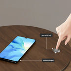 Side Table Wireless Charging & Ambient LED Wood & Metal