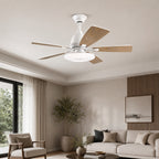 Silent 52-Inch Dimmable LED Ceiling Fan (Plywood Blades)