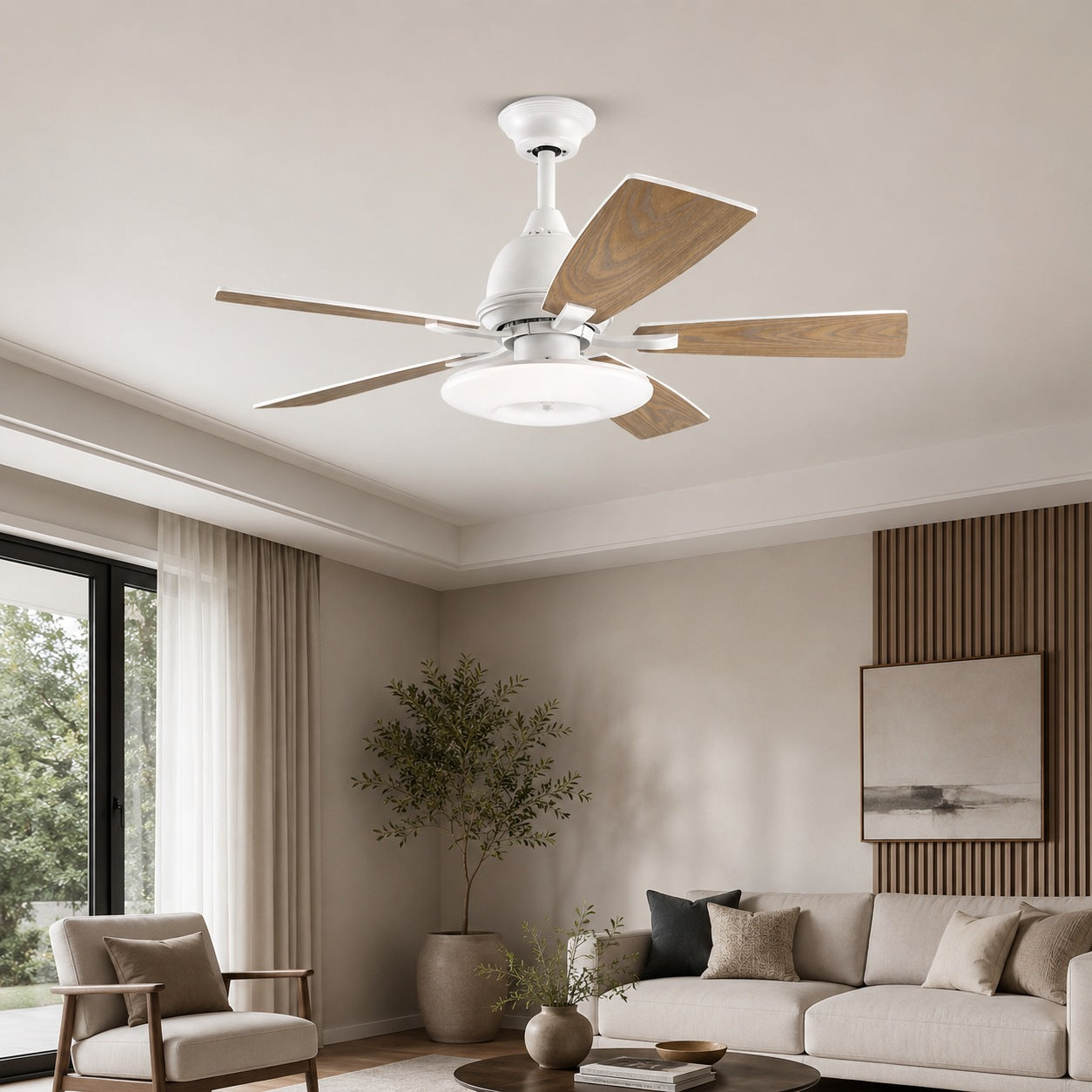 Silent 52-Inch Dimmable LED Ceiling Fan (Plywood Blades)