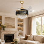 Silent Dimmable LED Ceiling Fan (Crystal Blades)