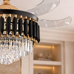 Silent Dimmable LED Ceiling Fan (Crystal Blades)