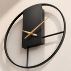 Silent Quartz Matte Black Metal Wall Clock
