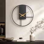 Silent Quartz Matte Black Metal Wall Clock