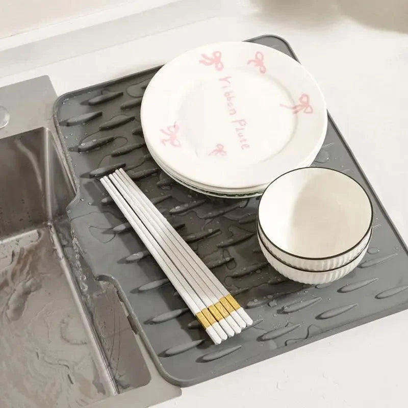 Silicone Drying Mat Raised Ribs & Heat-Resistant