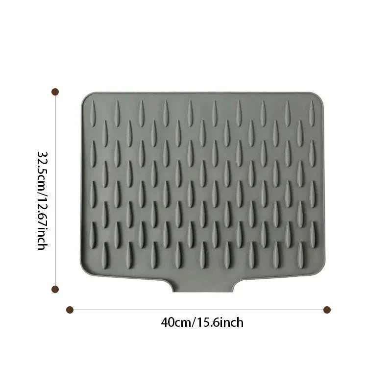Silicone Drying Mat Raised Ribs & Heat-Resistant