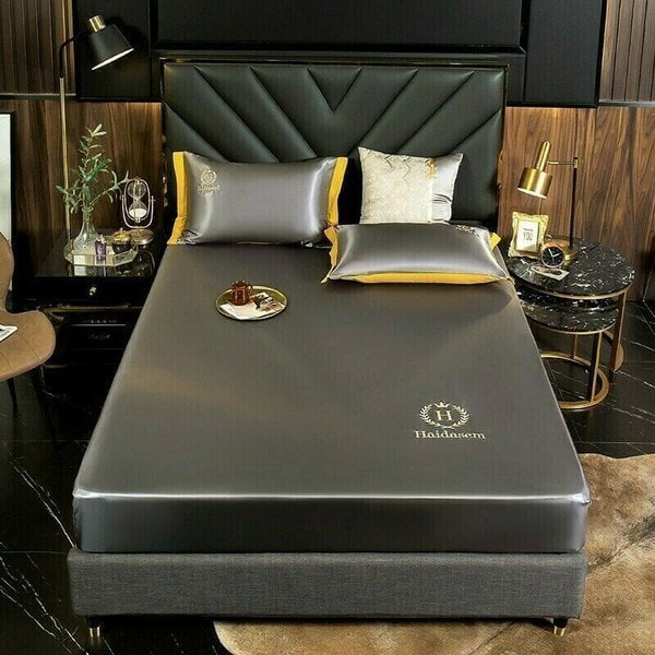 Silk Bed Sheets Temperature-Regulating Deep Pockets & Elastic Edge