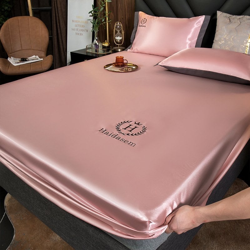 Silk Bed Sheets Temperature-Regulating Deep Pockets & Elastic Edge