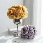 Silk Peony Bouquet 27 Realistic Heads