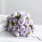 Silk Peony Bouquet 27 Realistic Heads