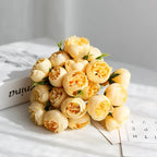 Silk Peony Bouquet 27 Realistic Heads