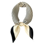 Silk Scarf Lightweight Plaid 27.6 Inch Square