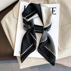 Silk Scarf Plaid Square 70cm Lightweight